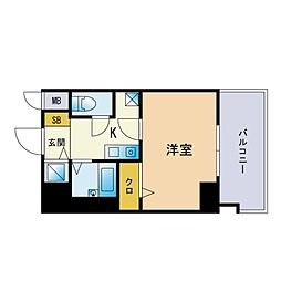 インヘリッツ田原 1Kの間取図画像