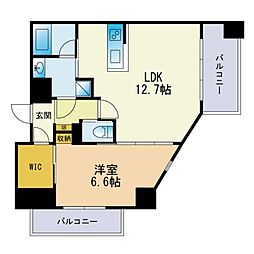 アクシオン吉塚プレミアム 1LDKの間取図画像