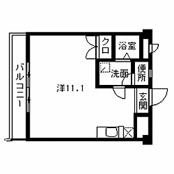マクシーズ吉塚グランデ ワンルームの間取図画像