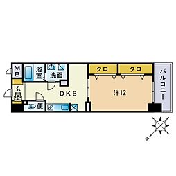ジョイナス吉塚 1DKの間取図画像