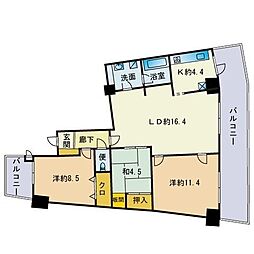 アイランドシティインフィニガーデンE棟 3LDKの間取図画像