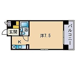 エスポワール香椎 ワンルームの間取図画像