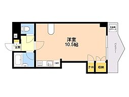クリオコートイン89 ワンルームの間取図画像