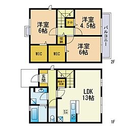 ラフィーナ1 3LDKの間取図画像