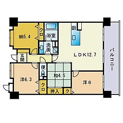 ルネッサンス21千早 3SLDKの間取図画像