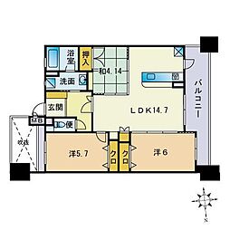 アーバンパレス千早ネオステージ 3LDKの間取図画像