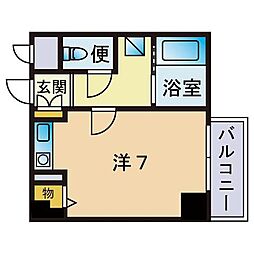 ボナール香住ヶ丘 ワンルームの間取図画像