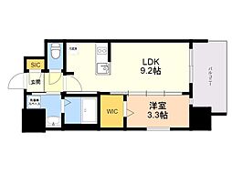 ブランシエスタ千早RJR 1LDKの間取図画像