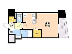 ラクレイス香椎駅前 ワンルームの間取図画像
