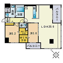 Ｃｒｅｓｃｉ　ｌａ　Ｚｏｎａ 1002 ｜ 福岡県福岡市南区清水１丁目（賃貸マンション2LDK・10階・63.49㎡） その2