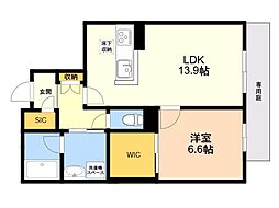メゾン パルク 清水 1LDKの間取図画像
