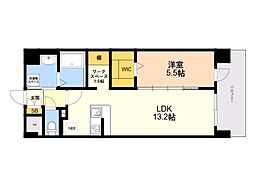 福岡市南区大楠2丁目マンション 1LDKの間取図画像