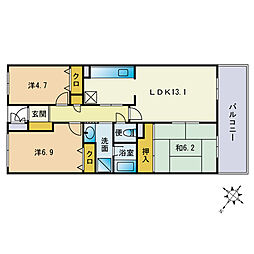 間取図画像 3LDK