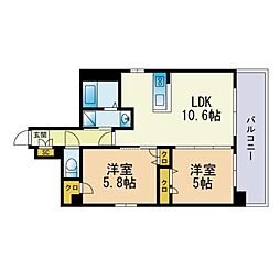 間取図画像 2LDK