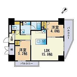 PalaisFelicia 2LDKの間取図画像