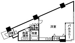カーサ・ド・ビー ワンルームの間取図画像