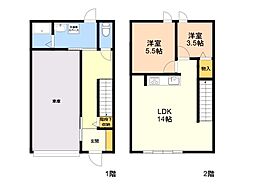 ONE GARAGE NAGAOKA 2LDKの間取図画像