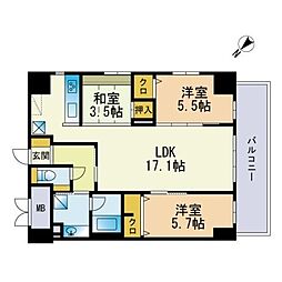 PalaisFelicia 3LDKの間取図画像