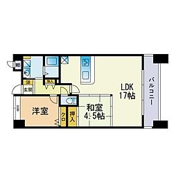 オーパス・ワン 2LDKの間取図画像