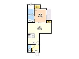 SunMark高宮 1LDKの間取図画像