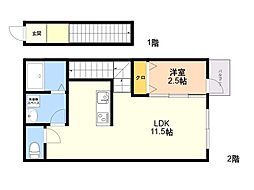 Leaf Terrace Takagi 1LDKの間取図画像