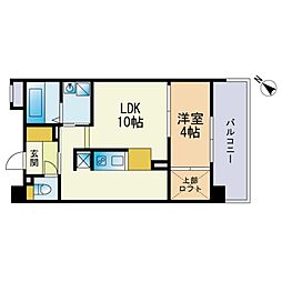 KDX清水レジデンス 1LDKの間取図画像