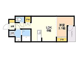 INFINITYGRANDE 1LDKの間取図画像
