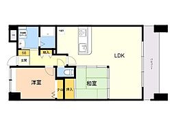 オーパス・ワン 2LDKの間取図画像