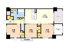 RISOIE-CINQ 3LDKの間取図画像