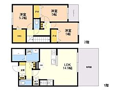 コージーコネクト老司ヒルズ 3LDKの間取図画像
