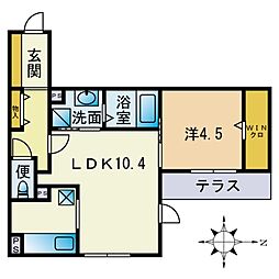 間取図画像 1LDK