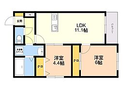間取図画像 2LDK