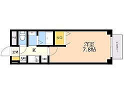 プランドールA 1Kの間取図画像