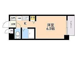 グレイス室見 1Kの間取図画像