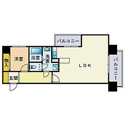 ラフィーネ姪浜 1LDKの間取図画像