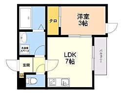愛宕二丁目アパート(仮称) 1LDKの間取図画像