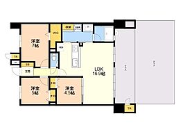 S-RESIDENCE愛宕SOUTH 3LDKの間取図画像