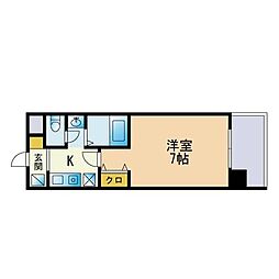 アーバンシティオ愛宕 1Kの間取図画像