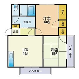 ウィンズコートYOSHIHO 2LDKの間取図画像