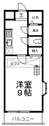 パレスライラック 1Kの間取図画像