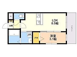 間取図画像 1LDK