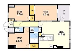S-レジデンス伊都Attirant 3LDKの間取図画像