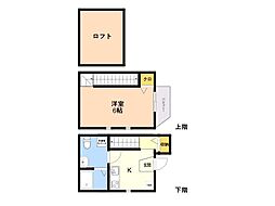 ドリームウッズ伊都8 1Kの間取図画像