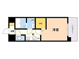 Rupieレジデンス九大学研都市 1Kの間取図画像