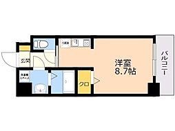 ブレス学研都市 ワンルームの間取図画像
