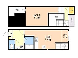 MAISONETICParkPlace ワンルームの間取図画像