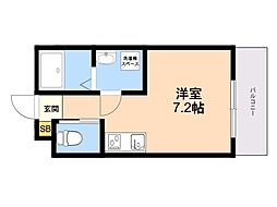 Filato糸島II ワンルームの間取図画像