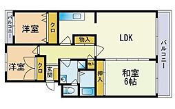 Wプロスパー潤 3LDKの間取図画像