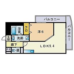 R.T.コート 1LDKの間取図画像