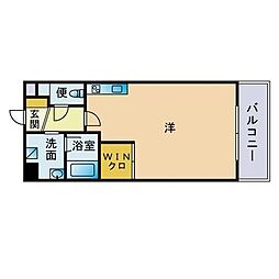 グランファスト伊都 ワンルームの間取図画像